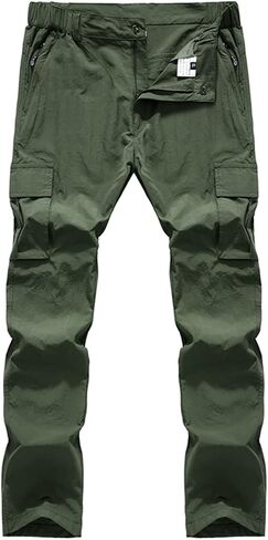Quick Dry Cargo Pants Men's Outdoor Casual Workout Breathable Hiking Pant with Multi-Pocket in Saudi Arabia