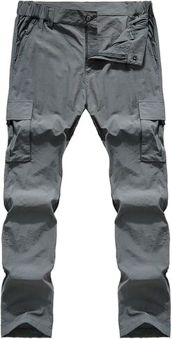 Quick Dry Cargo Pants Men's Outdoor Casual Workout Breathable Hiking Pant with Multi-Pocket in Saudi Arabia
