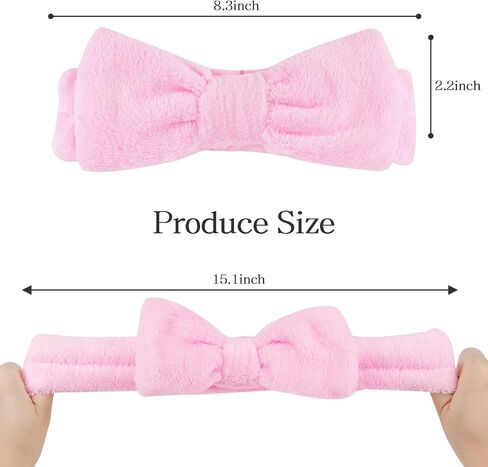 Casoty Pink 6 PCS SPA عصابة ، شريط شعر لغسل الوجه ، عقال المكياج ، عصابات العناية بالبشرة ، ونطاق الصوف الناعم لغسل الوجه اليوغا in Kuwait