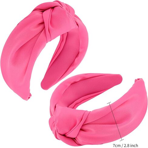عصابات رأس Velscrun ، 2 أجهزة كمبيوتر عريضة الشعر المعقدة للنساء باللون الوردي والأحمر ، و satin الشعر من أجل الغسيل ، وشعيرات الشعر للنساء ، هدايا الشعر للنساء gilrs in Kuwait
