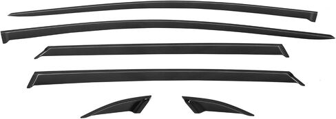 FreeMotor802® Tape-on Window Windows Diplectors Diplectors Rain Rain Main Agens ، متوافق مع 2021-2024 Volkswagen ID.4 ، الأسود أكريليك 6 قطع in Saudi Arabia