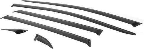 FreeMotor802® Tape-on Window Windows Diplectors Diplectors Rain Rain Main Agens ، متوافق مع 2021-2024 Volkswagen ID.4 ، الأسود أكريليك 6 قطع in Saudi Arabia