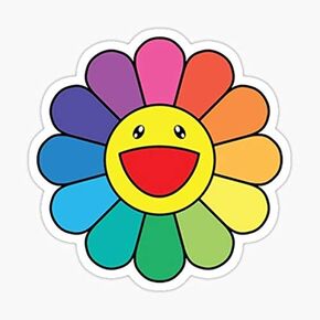 Takashi Murakami Flower Sticker - رسومات ملصق - تلقائي ، جدار ، كمبيوتر محمول ، خلية ، ملصق شاحنة للنوافذ ، السيارات ، الشاحنات in Kuwait