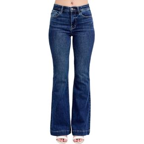 Judy Blue High Rise Flare Jeans- Ivory Gem in Saudi Arabia