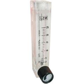 1pcs 0.1-1/0.3-3/0.5-5/1-10/2-20/2-25LPM دفع في FIT 6 OD TUBE LZM-8M ACRYLIC AR ROTAMETER METER مع صمام (0.1-1LPM) in Saudi Arabia