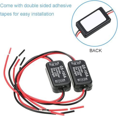 2 PCS 12-24V ضوء الفرامل ضوء وحدة التحكم في وحدة التحكم GS-100A فلاش ضوء ضوء الفلاش LED مع غطاء مقبض لركوب السيارة شاحنة شاحنة ضوء الفرامل ضوء الذيل in Saudi Arabia
