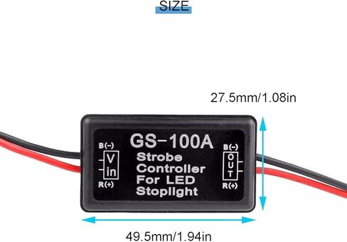 2 PCS 12-24V ضوء الفرامل ضوء وحدة التحكم في وحدة التحكم GS-100A فلاش ضوء ضوء الفلاش LED مع غطاء مقبض لركوب السيارة شاحنة شاحنة ضوء الفرامل ضوء الذيل in Saudi Arabia