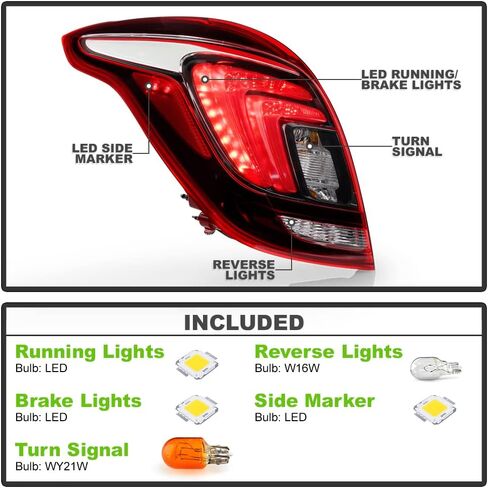 Acanii - لعام 2017-2022 Buick Encore Red Clear Oe Style Style LED LED LED LID LID in Saudi Arabia