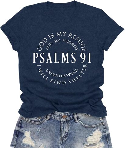 Christian Shirts for Women Jesus Shirt God is My Refuge Tshirt in Saudi Arabia