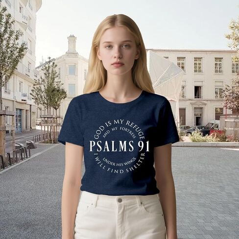 Christian Shirts for Women Jesus Shirt God is My Refuge Tshirt in Saudi Arabia