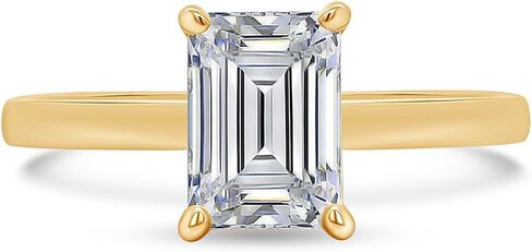 Savearth Diamonds 1 CARAT 7X5MM MAPE LAP LAB التي تم إنشاؤها في خاتم الخطوبة مويسانيت الماس للنساء في الذهب 14K على الفضة الاسترليني (وضوح VVS1 ، 1.00 CTTW) in Kuwait