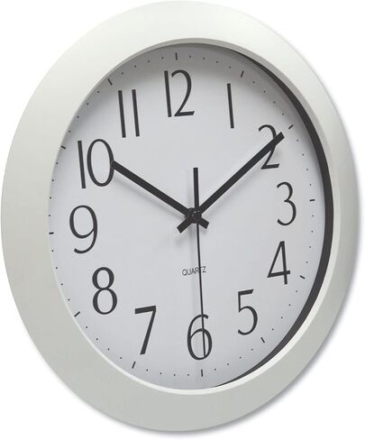 Universal UNV10461 12 in. Overall Diameter Whisper Quiet Clock - White Case in Saudi Arabia
