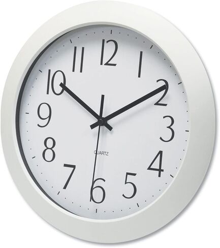 Universal UNV10461 12 in. Overall Diameter Whisper Quiet Clock - White Case in Saudi Arabia