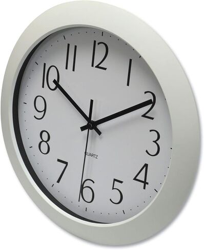 Universal UNV10461 12 in. Overall Diameter Whisper Quiet Clock - White Case in Saudi Arabia