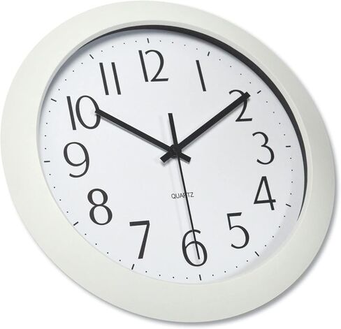 Universal UNV10461 12 in. Overall Diameter Whisper Quiet Clock - White Case in Saudi Arabia