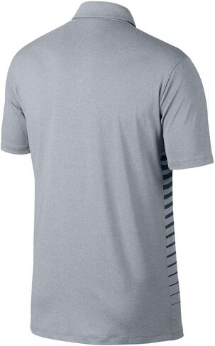 Nike Dry Fit Heather Stripe OLC Golf Polo 2017 Wolf Gray/Armory Navy/Black Small in Saudi Arabia