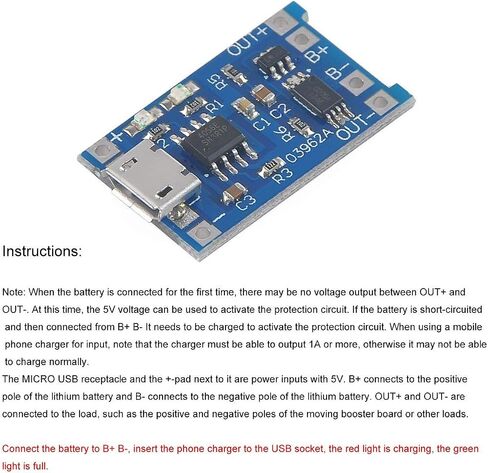 Organizer 12pcs TP4056 Type-C Input Interface USB 5V 1A 18650 Lithium Battery Charger Module Charging Board with Dual Protection Function in Saudi Arabia