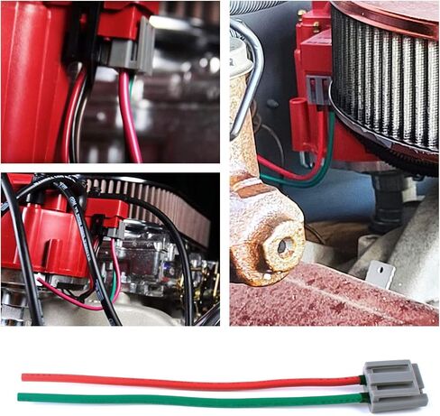 Unifizz Distributor Pigtail Wire Harness Tachometer Pigtails 12v Power & Tach Connector Plug Fit for RV Chevy GM HEI 170072 Green Red 1pc in Saudi Arabia