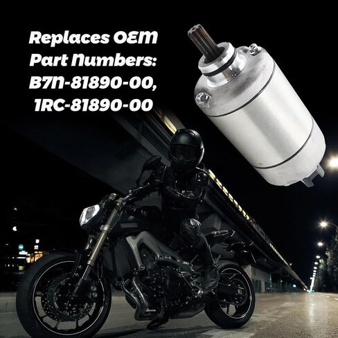 LOONGPART Starter Motor Compatible with Yamaha YZF-R1 YZF R1 R1S 2004-2008 4C8-81890-00-00 in Saudi Arabia