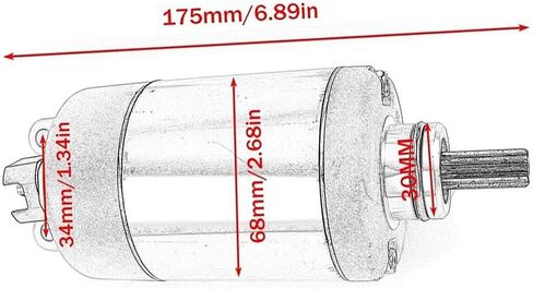 LOONGPART Starter Motor Compatible with Yamaha YZF-R1 YZF R1 R1S 2004-2008 4C8-81890-00-00 in Saudi Arabia