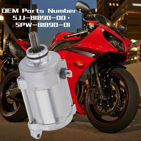LOONGPART Starter Motor Compatible with Yamaha YZF-R1 YZF R1 R1S 2004-2008 4C8-81890-00-00 in Saudi Arabia