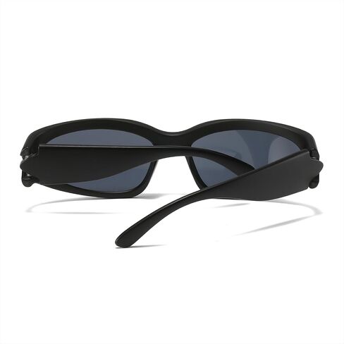 Trendy Wrap Around Sunglasses for Women Men Y2K Futuristic Swift Oval Polarized Tinted Sports Glasses in Saudi Arabia