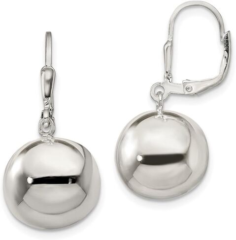 Diamond2Deal 925 Sterling Silver Ball Dangle Earrings (L- 1.24 in, W- 0.55 in) in Saudi Arabia