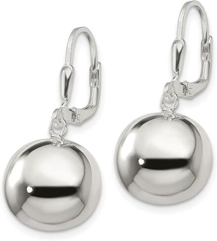Diamond2Deal 925 Sterling Silver Ball Dangle Earrings (L- 1.24 in, W- 0.55 in) in Saudi Arabia