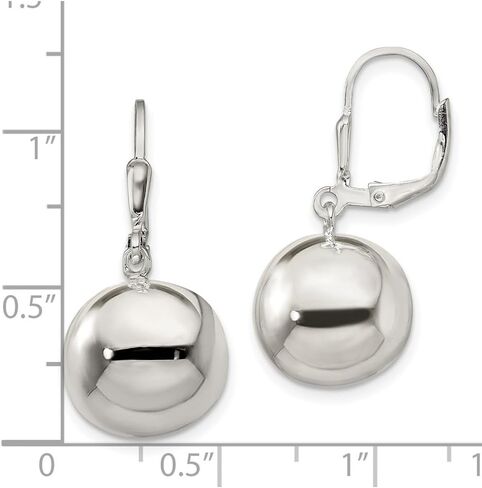 Diamond2Deal 925 Sterling Silver Ball Dangle Earrings (L- 1.24 in, W- 0.55 in) in Saudi Arabia