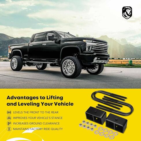 yhtauto 3 بوصة مجموعة الرفع الخلفي مجموعة التوافق مع Dodge RAM 1500 1994-2001 ، RAM 2500/3500 1994-2002 ، RWD ، الصلب U-bolts مع كتل الرفع مجموعة التعليق مجموعة مجموعة مع مجموعة أجهزة 6 من 6 in Saudi Arabia