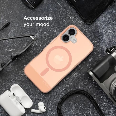 حالة Apple Magsafe Slim Slim لـ iPhone 16-8 FT Drop Protection -حالة iPhone Apple ضئيلة ودائمة وخفيفة الوزن مع مغناطيس مدمج لشحن Magsafe -Clear in Kuwait