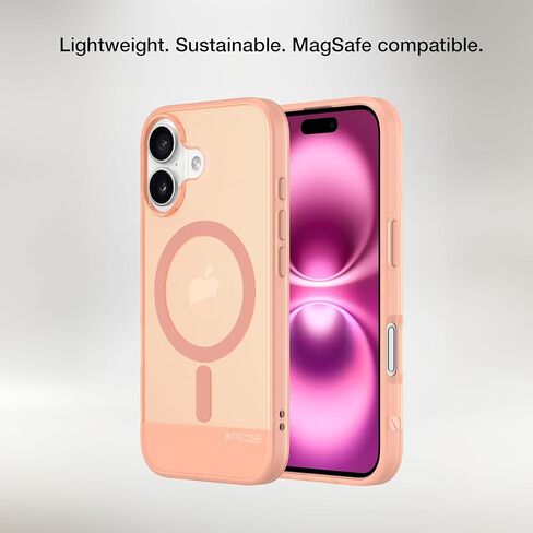 حالة Apple Magsafe Slim Slim لـ iPhone 16-8 FT Drop Protection -حالة iPhone Apple ضئيلة ودائمة وخفيفة الوزن مع مغناطيس مدمج لشحن Magsafe -Clear in Kuwait