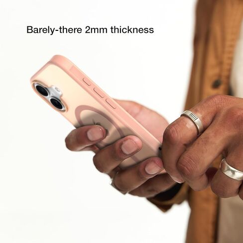 حالة Apple Magsafe Slim Slim لـ iPhone 16-8 FT Drop Protection -حالة iPhone Apple ضئيلة ودائمة وخفيفة الوزن مع مغناطيس مدمج لشحن Magsafe -Clear in Kuwait