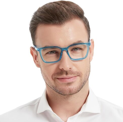 MARE AZZURO Oversized Reading Glasses For Men Large Head Big Readers 1.0 1.5 2.0 2.5 3.0 3.5 4.0 5.0 6.0 in Kuwait