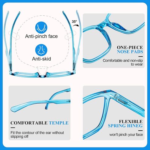 MARE AZZURO Oversized Reading Glasses For Men Large Head Big Readers 1.0 1.5 2.0 2.5 3.0 3.5 4.0 5.0 6.0 in Kuwait
