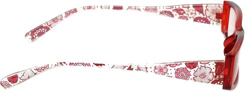 Calabria 4957 Rectangular Designer Floral Reading Glasses Womens Cute Trendy Single Power Readers Stylish Fashion Eyeglasses in Saudi Arabia