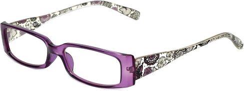 Calabria 4957 Rectangular Designer Floral Reading Glasses Womens Cute Trendy Single Power Readers Stylish Fashion Eyeglasses in Saudi Arabia