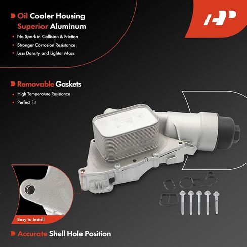 A-Premium Engine Oil Cooler and Oil Filter Housing - Compatible with Mini and BMW Vehicles - Cooper 2014-2019, Cooper Clubman 2016-2019, Cooper Countryman 2017-2022, X1, X2, i8-1.5L 1.6L 2.0L in Saudi Arabia