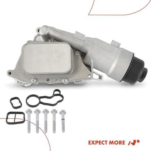 A-Premium Engine Oil Cooler and Oil Filter Housing - Compatible with Mini and BMW Vehicles - Cooper 2014-2019, Cooper Clubman 2016-2019, Cooper Countryman 2017-2022, X1, X2, i8-1.5L 1.6L 2.0L in Saudi Arabia