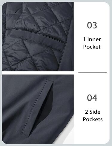 سترات قاذفة رجالي الكامل zip quilted jacket الخريف شتاء معاطف دافئة مبطنة in Saudi Arabia