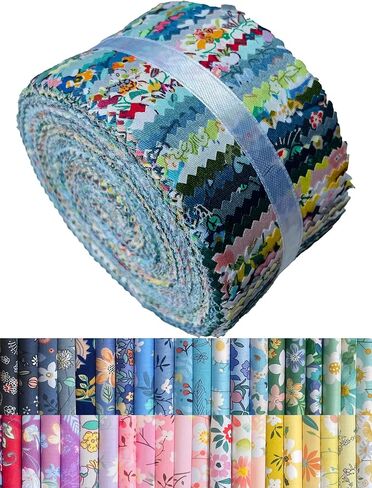 40 شرائط من القماش لفة الهلام للخياطة ، نسيج قطني 100 ٪ لصياغة خياطة اللحف ، حزم النسيج المسبق ، غابة خضراء مسبقة. in Kuwait