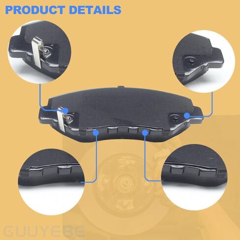 4 PCS Ceramic Brake Pads مجموعة أمامية ، لـ Honda 2003-2017 Accord Ex LX SE 2012-2021 Civic 2002-2016 CRV SI CRZ Pilot Element Fit CR-V CR-Z ، لـ Acura 2013-2015 ILX ، P-914 ، D914 in Saudi Arabia