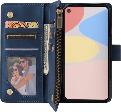 ASUWISH متوافق مع Google Pixel 4A 5G Wallet Case Glass Screen Protector و Plip Cover Cover Holder Cell Accessories Cell Classe for Pixel4A Pixle A4 2020 Women Men Black in Kuwait