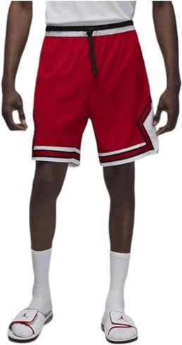 NIKE Jordan Dri-FIT Sport Men's Woven Diamond Shorts (Gym Red/Black/White/Black, FB7580-687) Size X-Large in Saudi Arabia