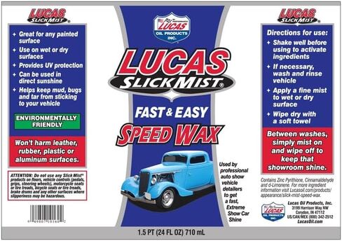 Lucas 10160-6pk Slick Mist Speed Wax - 24 Oz. ، (حزمة 12) in Saudi Arabia
