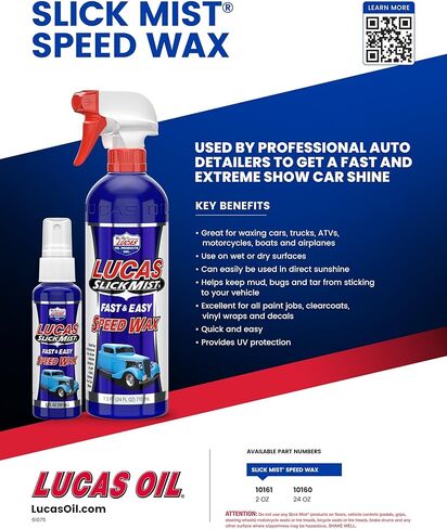 Lucas 10160-6pk Slick Mist Speed Wax - 24 Oz. ، (حزمة 12) in Saudi Arabia