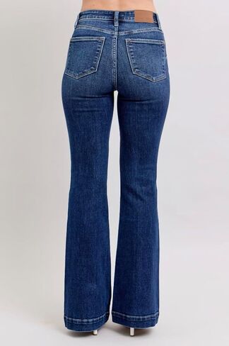 Judy Blue High Rise Flare Jeans- Ivory Gem in Saudi Arabia