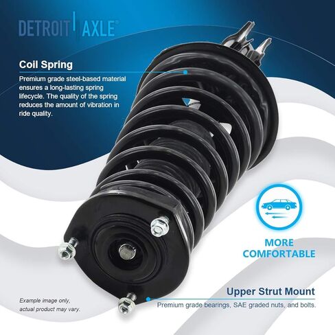 Detroit Axle - 8pc Struts Kit for 1992-1996 Toyota Camry [Sedan and Coupe Models 2.2L] ، Front Real 4 Struts W/Coil Springs 4 Sway Bar Links 1993 1994 1995 Replication Struts Shocks in Saudi Arabia