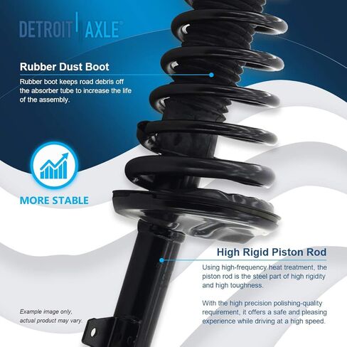 Detroit Axle - 8pc Struts Kit for 1992-1996 Toyota Camry [Sedan and Coupe Models 2.2L] ، Front Real 4 Struts W/Coil Springs 4 Sway Bar Links 1993 1994 1995 Replication Struts Shocks in Saudi Arabia