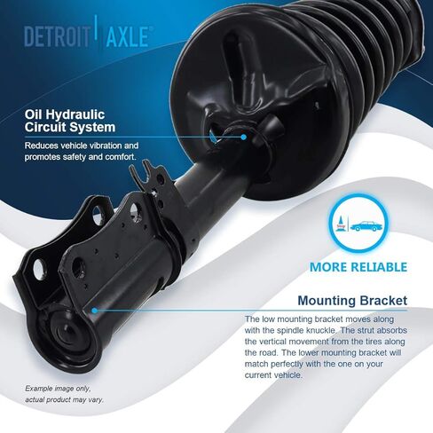 Detroit Axle - 8pc Struts Kit for 1992-1996 Toyota Camry [Sedan and Coupe Models 2.2L] ، Front Real 4 Struts W/Coil Springs 4 Sway Bar Links 1993 1994 1995 Replication Struts Shocks in Saudi Arabia